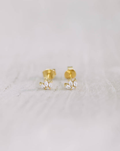 Crystal Flower Studs