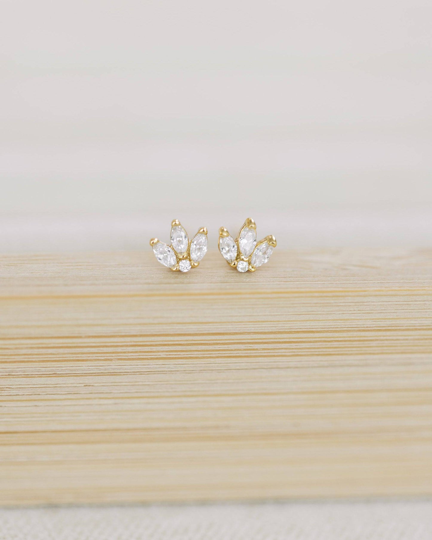 Crystal Flower Studs