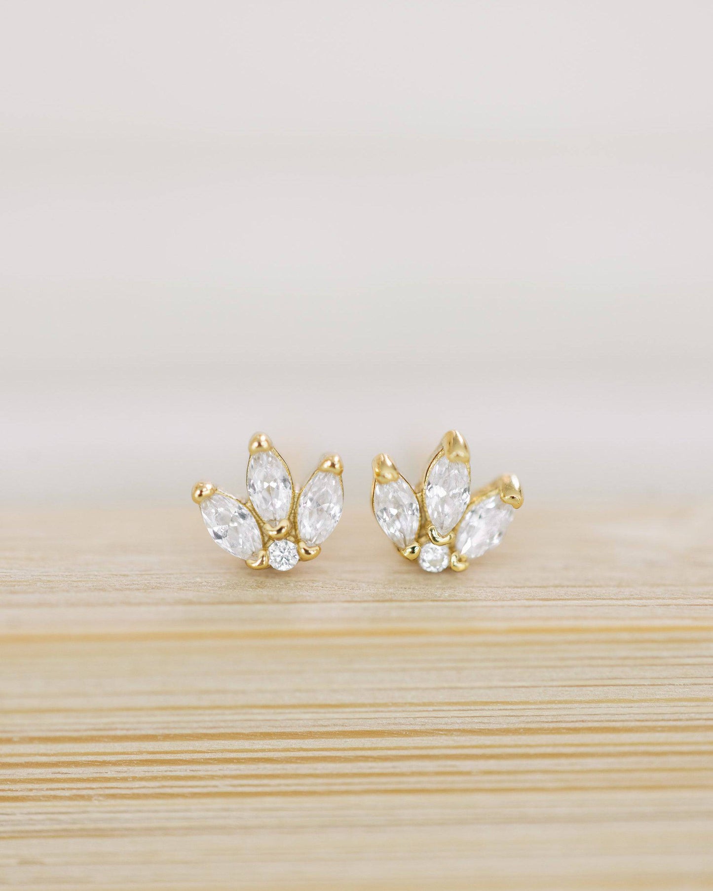 Crystal Flower Studs