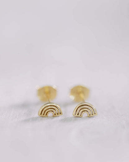 Gold Rainbow Studs