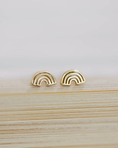 Gold Rainbow Studs