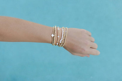 3mm fresh water pearl bar bracelet