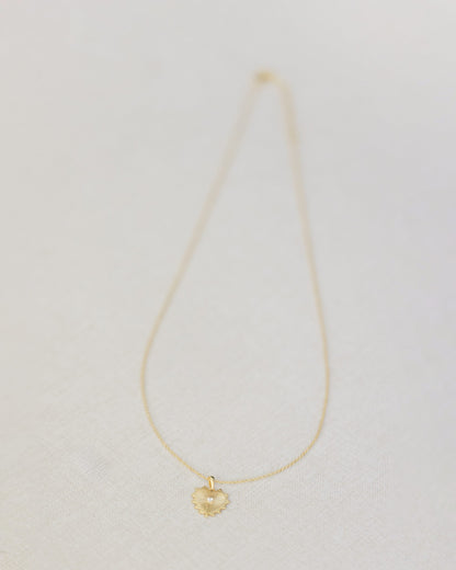 Gold Diamond Heart Necklace