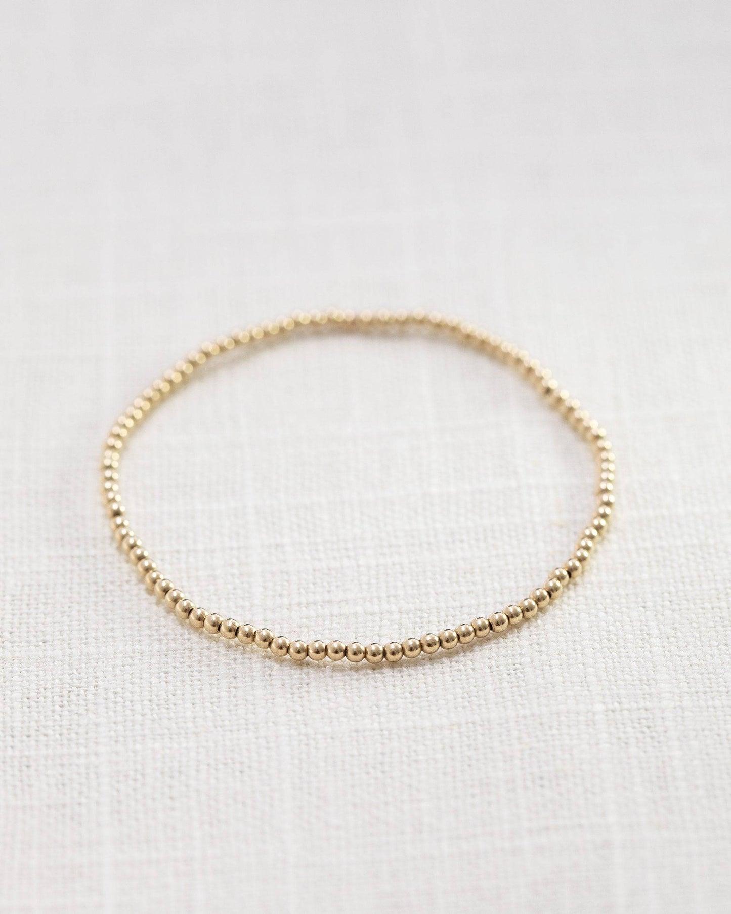 2mm gold ball bracelet
