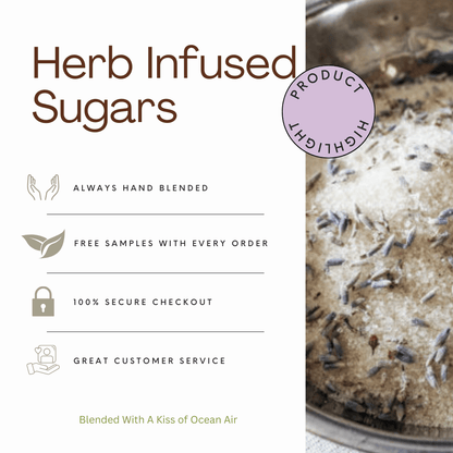 Lime Basil infused artisan culinary sugar