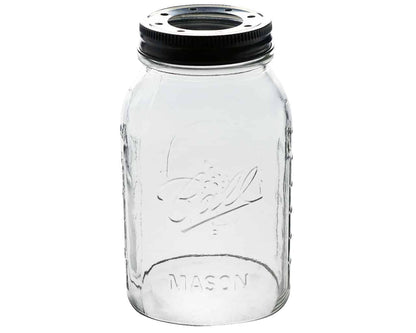 Hand Cut Open Bottom Mason Jar for Lighting Shade or Crafts