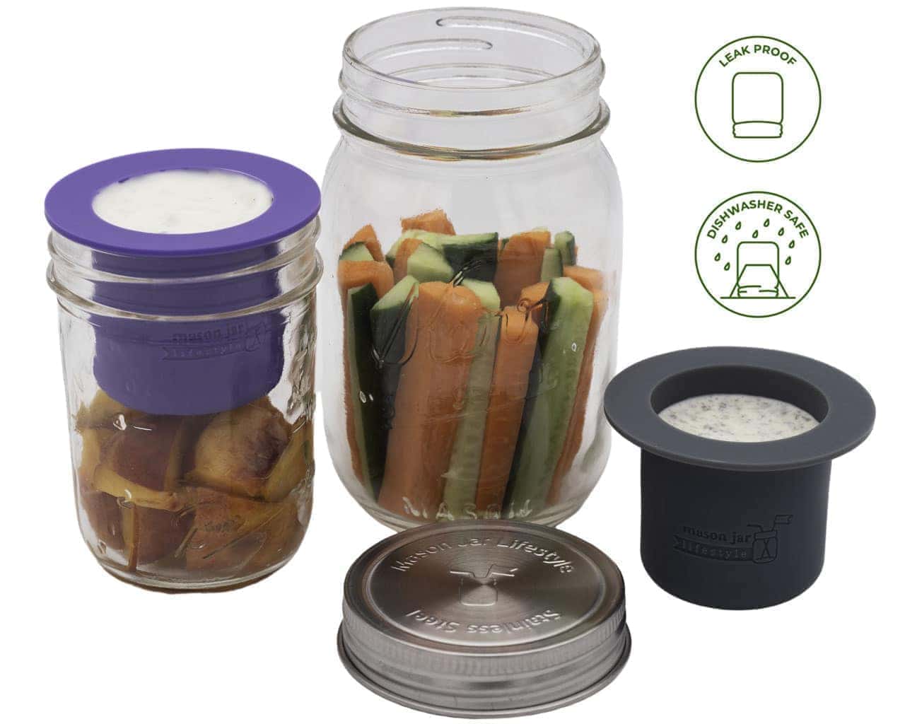 Salad and Snacks Starter Set for Mason Jars