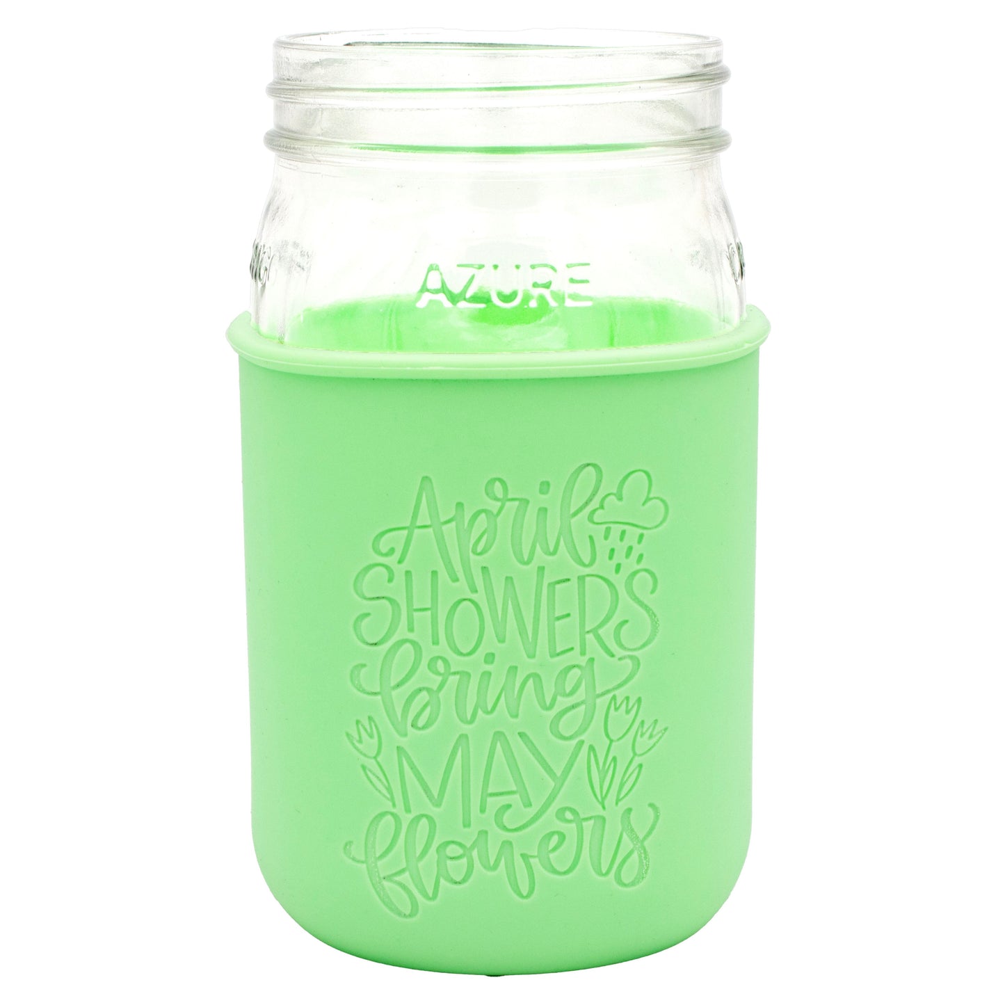 "April Showers" *Limited Edition* Engraved Mint Green Quart Sleeve