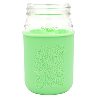 "April Showers" *Limited Edition* Engraved Mint Green Quart Sleeve