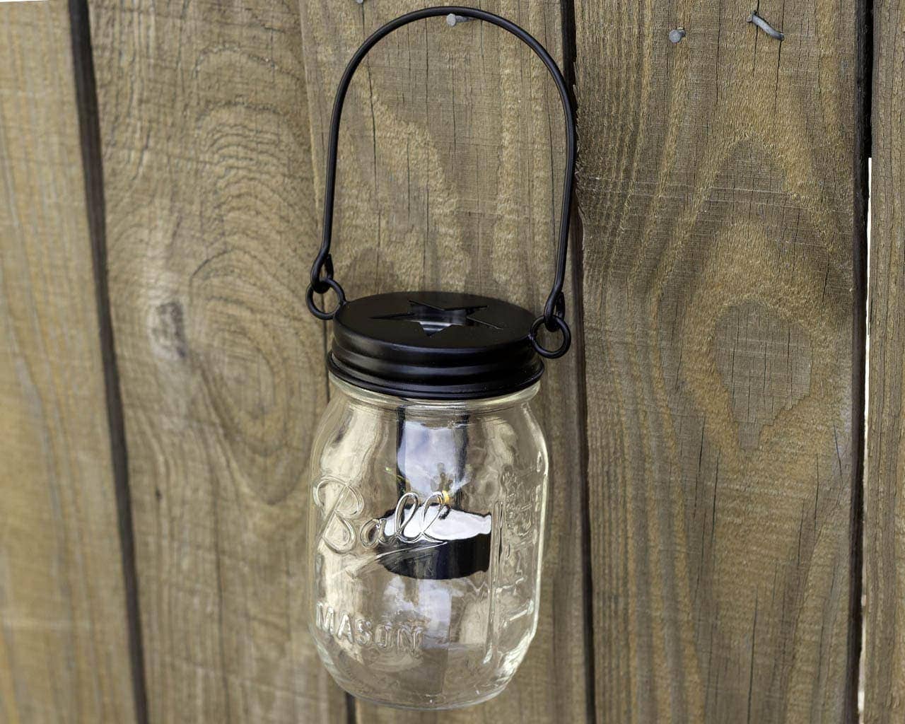 Black Star Cutout Tea Light Candle Holder Lids With Handles for Mason Jars 3 Pack