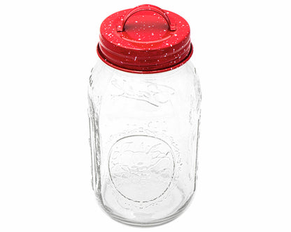 Speckled Enameled Handle/Canister Lids
