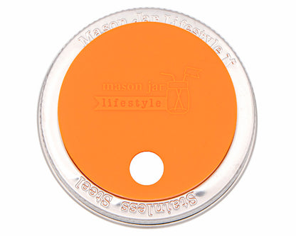 Silicone Straw Hole Tumbler with Stainless Steel Band for Mason Jars