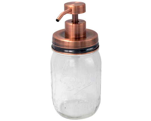 Vintage Copper Soap Pump Lid Kit for Regular Mouth Mason Jars