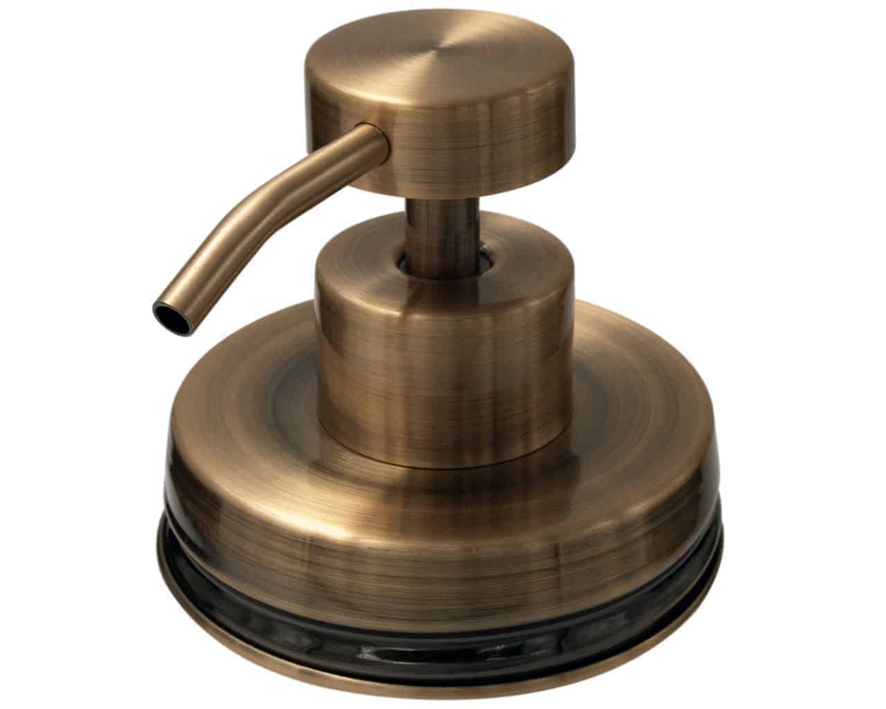 Vintage Copper Soap Pump Lid Kit for Regular Mouth Mason Jars