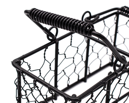 Chicken Wire Caddy for 2 Half Pint 8oz Mason Jars