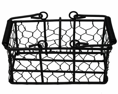 Chicken Wire Caddy for 2 Half Pint 8oz Mason Jars