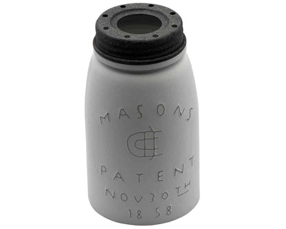 Frosted White Open Bottom Mason Jar Pendant Light Complete Kit