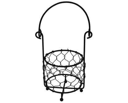 Single Pint Jar Caddy with Chicken Wire for Hanging or Carrying One Mason Jar