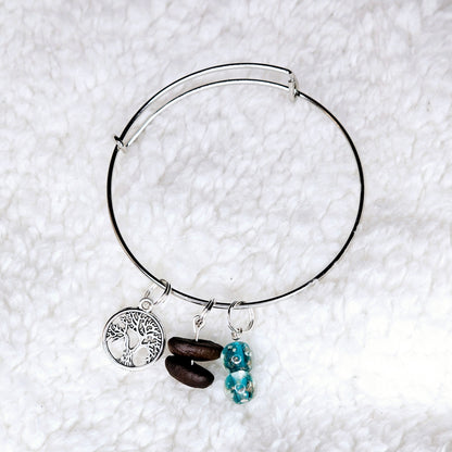 Signature "For the Trees" Glow-in-the-dark Silver Charm Bracelet - Plants 5 Trees