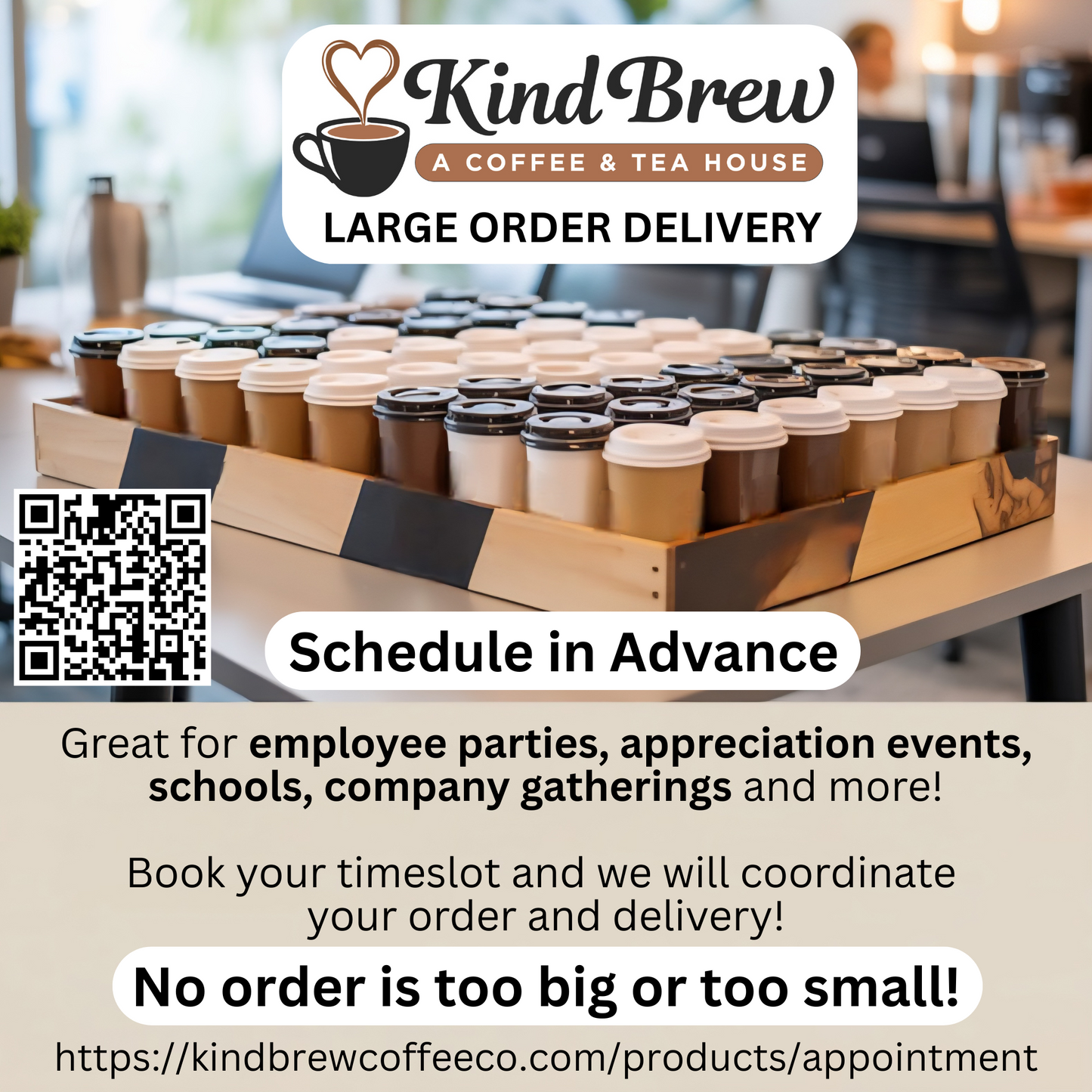 Kind Brew Coffee & Tea House – Large Order Delivery Service