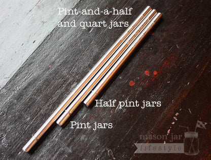 Short Safer Rounded End Stainless Steel Straw for Half Pint Mason Jars