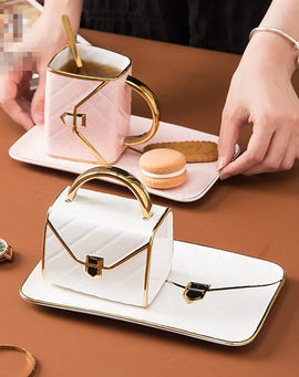 Cute Purse Coffee Cup Set